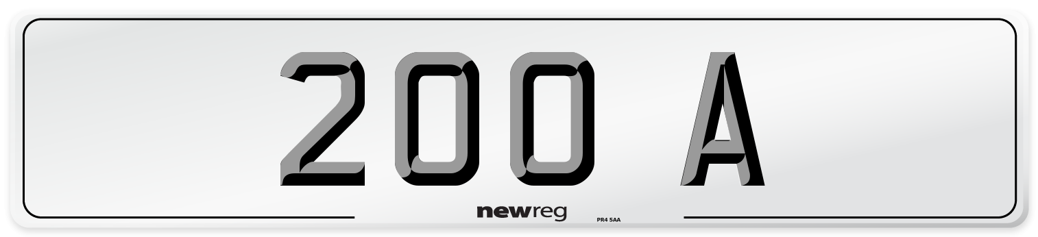 200 A Number Plate from New Reg